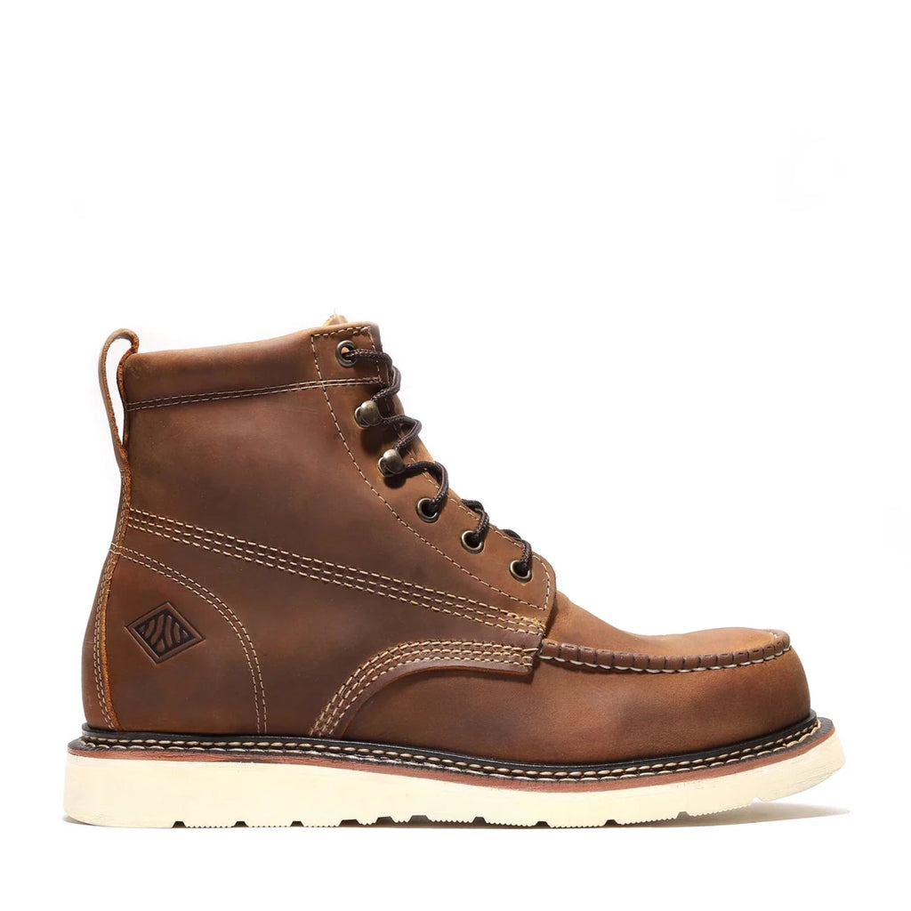 Bonanza Frontier Classic 6” Moc Toe Work Boot – Crazy Brown - OriginalWestern.com