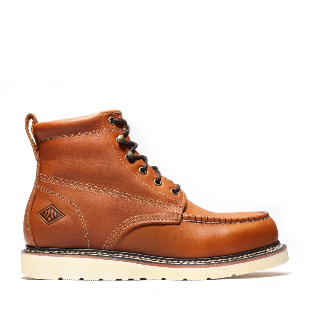 Bonanza Frontier Classic 6” Moc Toe Work Boot – Golden Tan - OriginalWestern.com