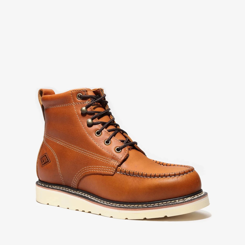 Bonanza Frontier Classic 6” Moc Toe Work Boot – Golden Tan - OriginalWestern.com