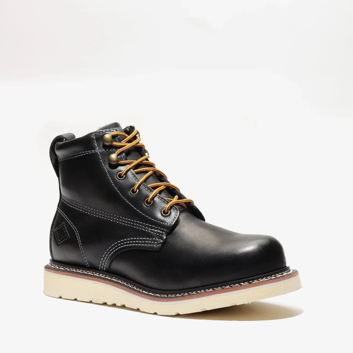 Bonanza Frontier Classic 6” Plain Toe Work Boot – Black - OriginalWestern.com
