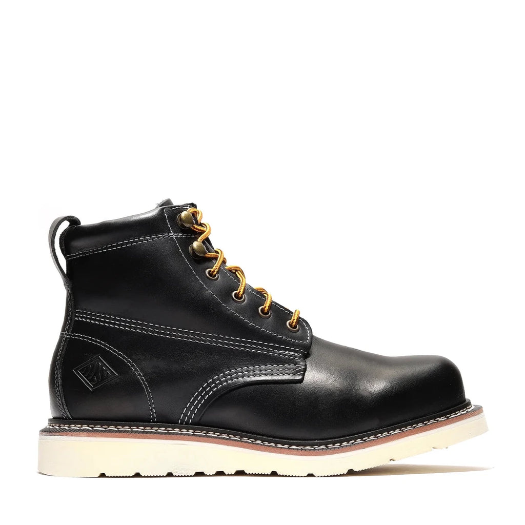 Bonanza Frontier Classic 6” Plain Toe Work Boot – Black - OriginalWestern.com
