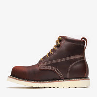 Bonanza Frontier Classic 6” Plain Toe Work Boot – Burgundy - OriginalWestern.com