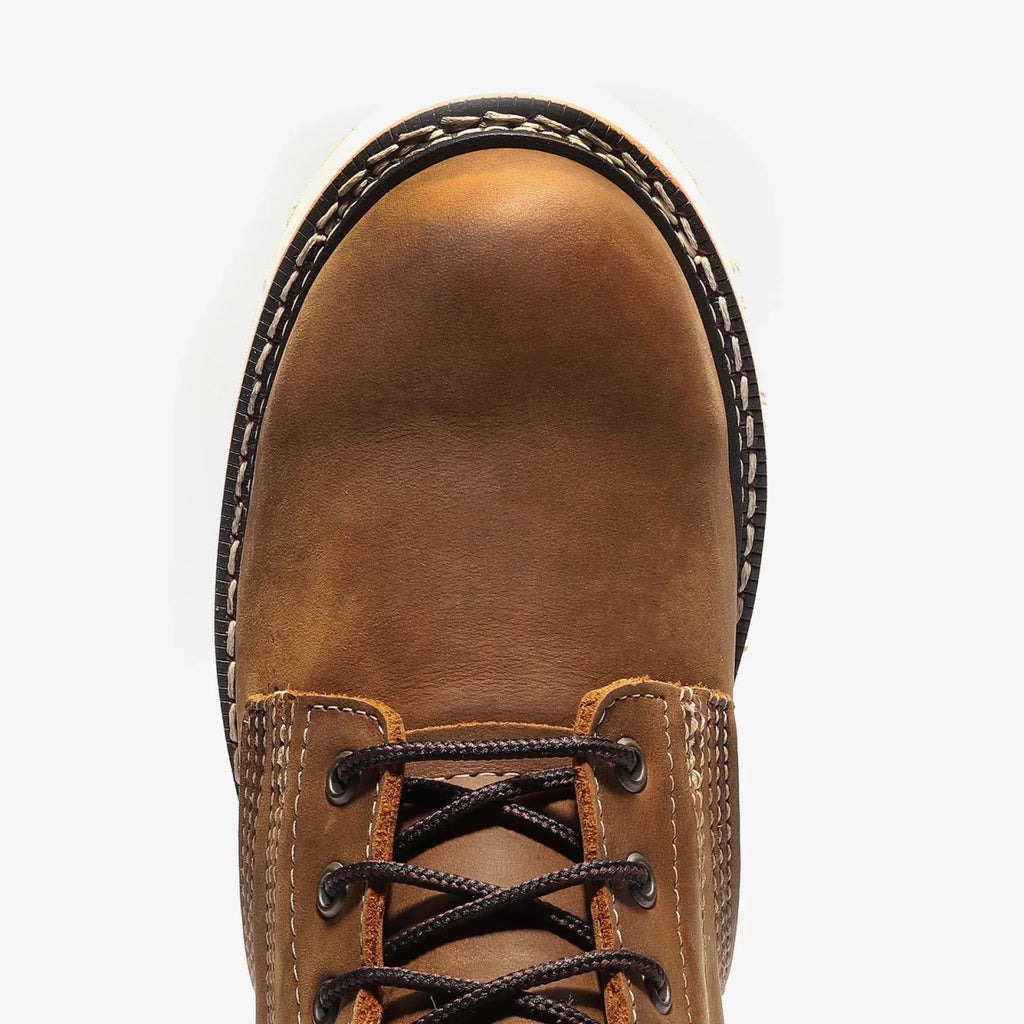 Bonanza Frontier Classic 6” Plain Toe Work Boot – Crazy Brown - OriginalWestern.com