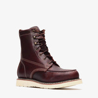 Bonanza Frontier Classic 8” Moc Toe Steel Toe Work Boot – Burgundy - OriginalWestern.com