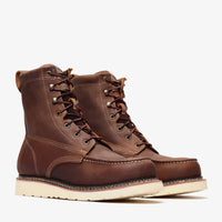 Bonanza Frontier Classic 8” Moc Toe Steel Toe Work Boot – Crazy Brown - OriginalWestern.com