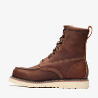 Bonanza Frontier Classic 8” Moc Toe Steel Toe Work Boot – Crazy Brown - OriginalWestern.com