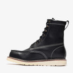 Bonanza Frontier Classic 8” Moc Toe Work Boot – Black - OriginalWestern.com