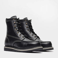 Bonanza Frontier Classic 8” Moc Toe Work Boot – Black - OriginalWestern.com