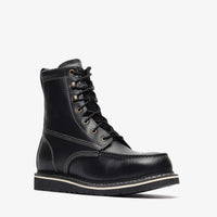 Bonanza Frontier Classic 8” Moc Toe Work Boot – Black - OriginalWestern.com