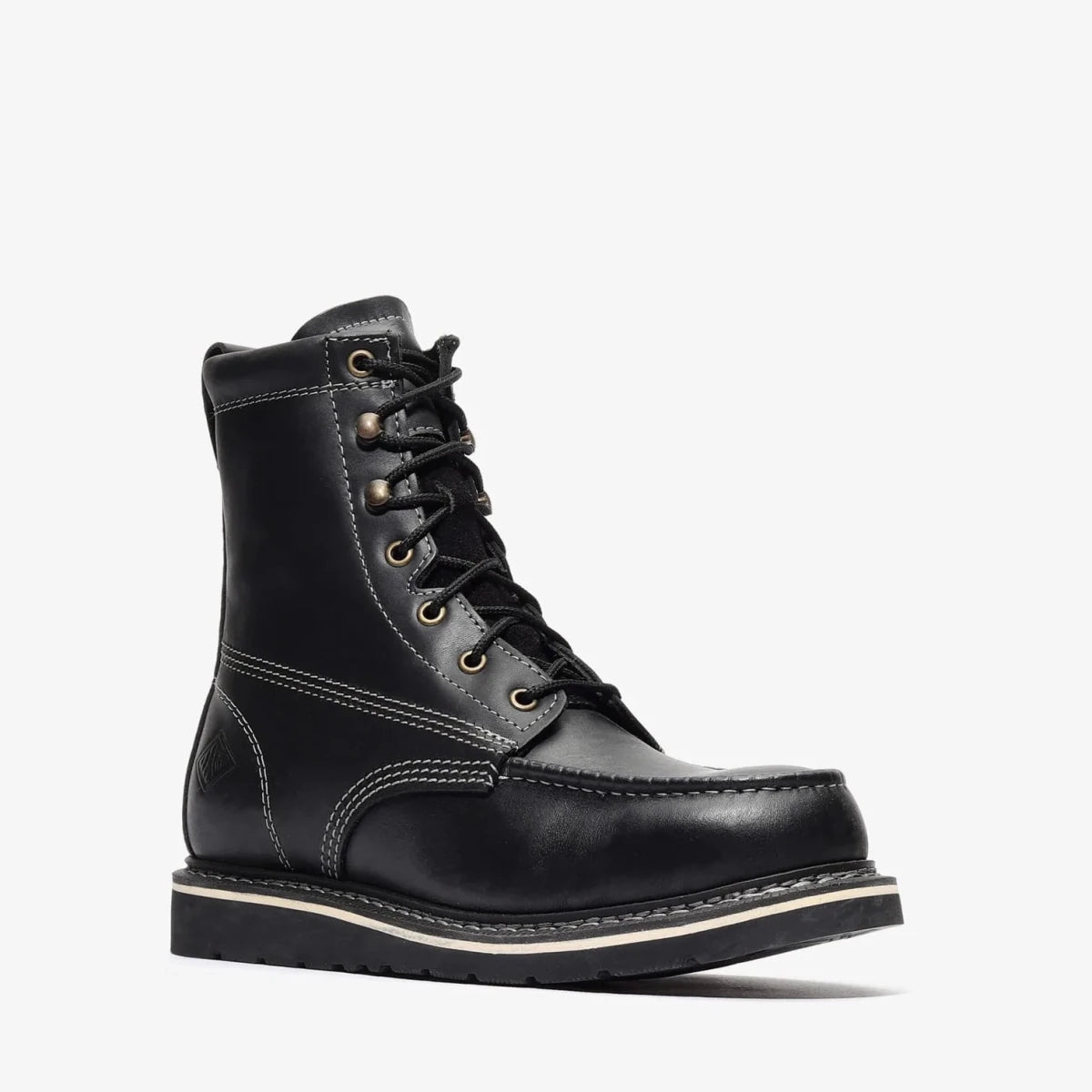 Bonanza Frontier Classic 8” Moc Toe Work Boot – Black - OriginalWestern.com