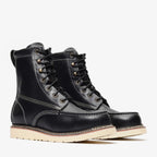 Bonanza Frontier Classic 8” Moc Toe Work Boot – Black - OriginalWestern.com