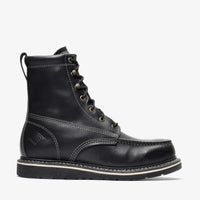 Bonanza Frontier Classic 8” Moc Toe Work Boot – Black - OriginalWestern.com