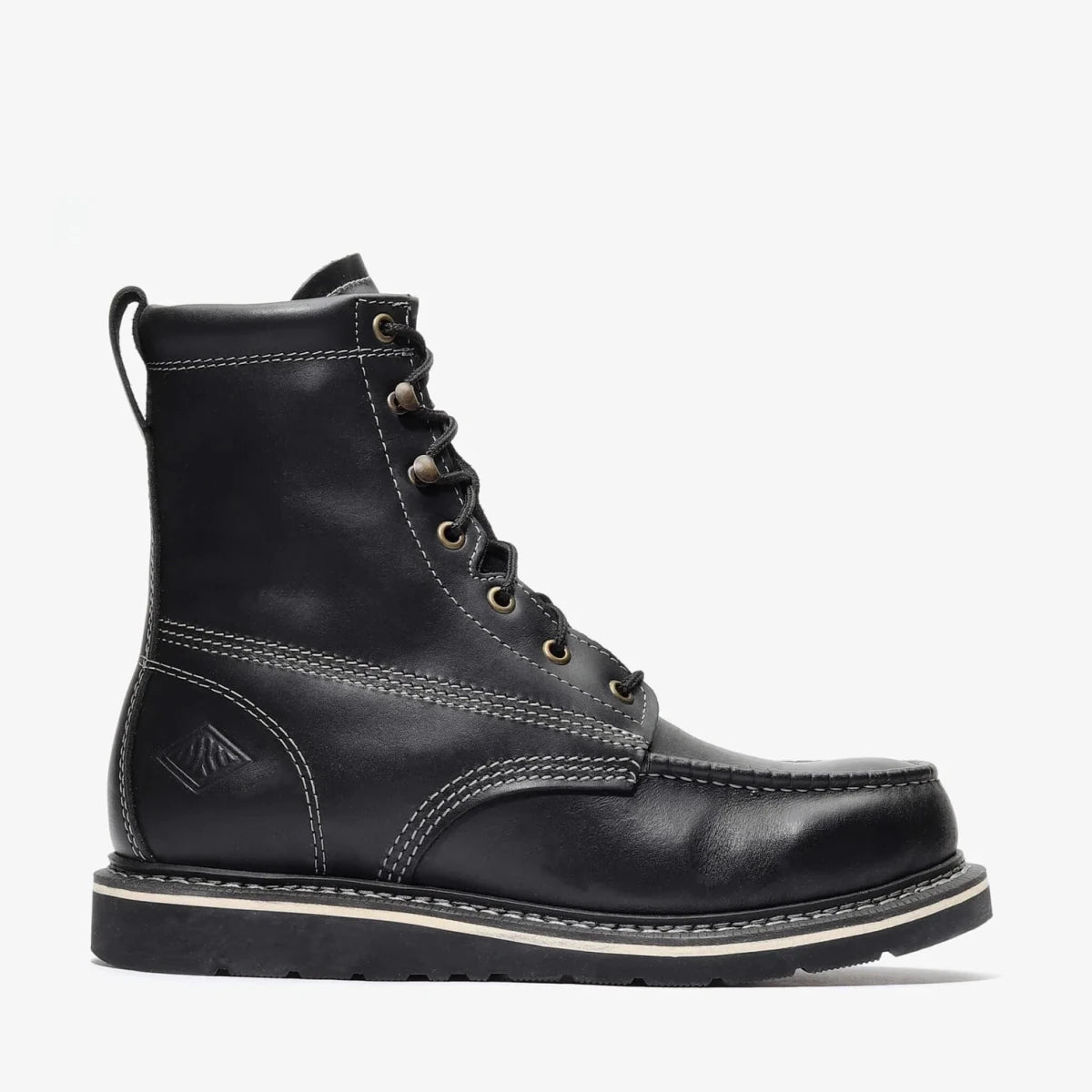 Bonanza Frontier Classic 8” Moc Toe Work Boot – Black - OriginalWestern.com