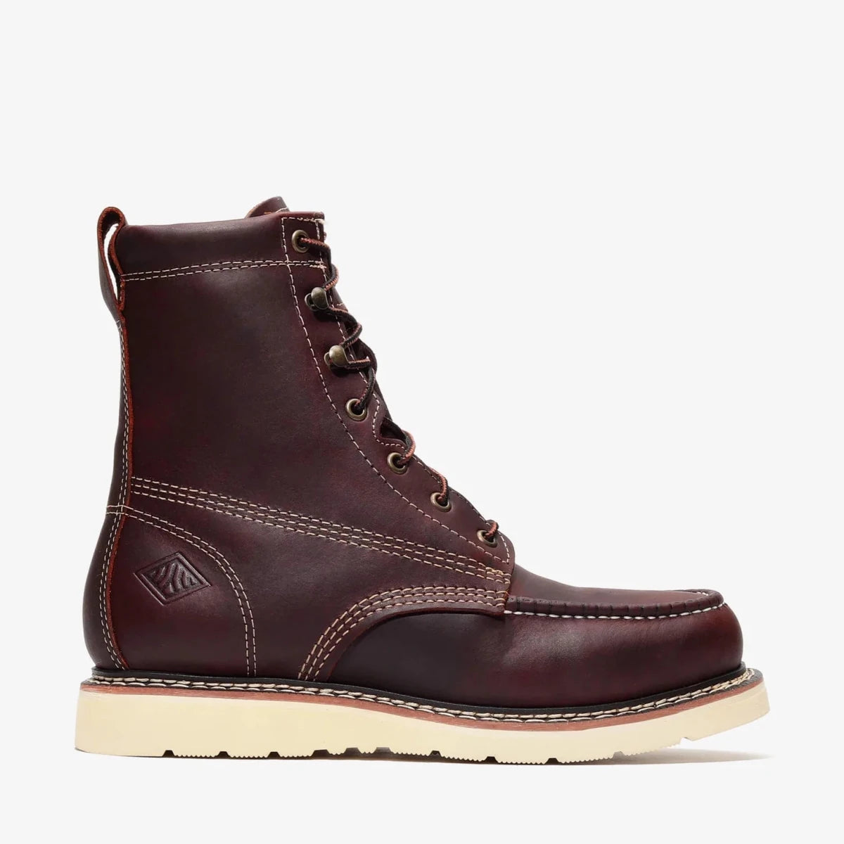 Bonanza Frontier Classic 8” Moc Toe Work Boot – Burgundy - OriginalWestern.com