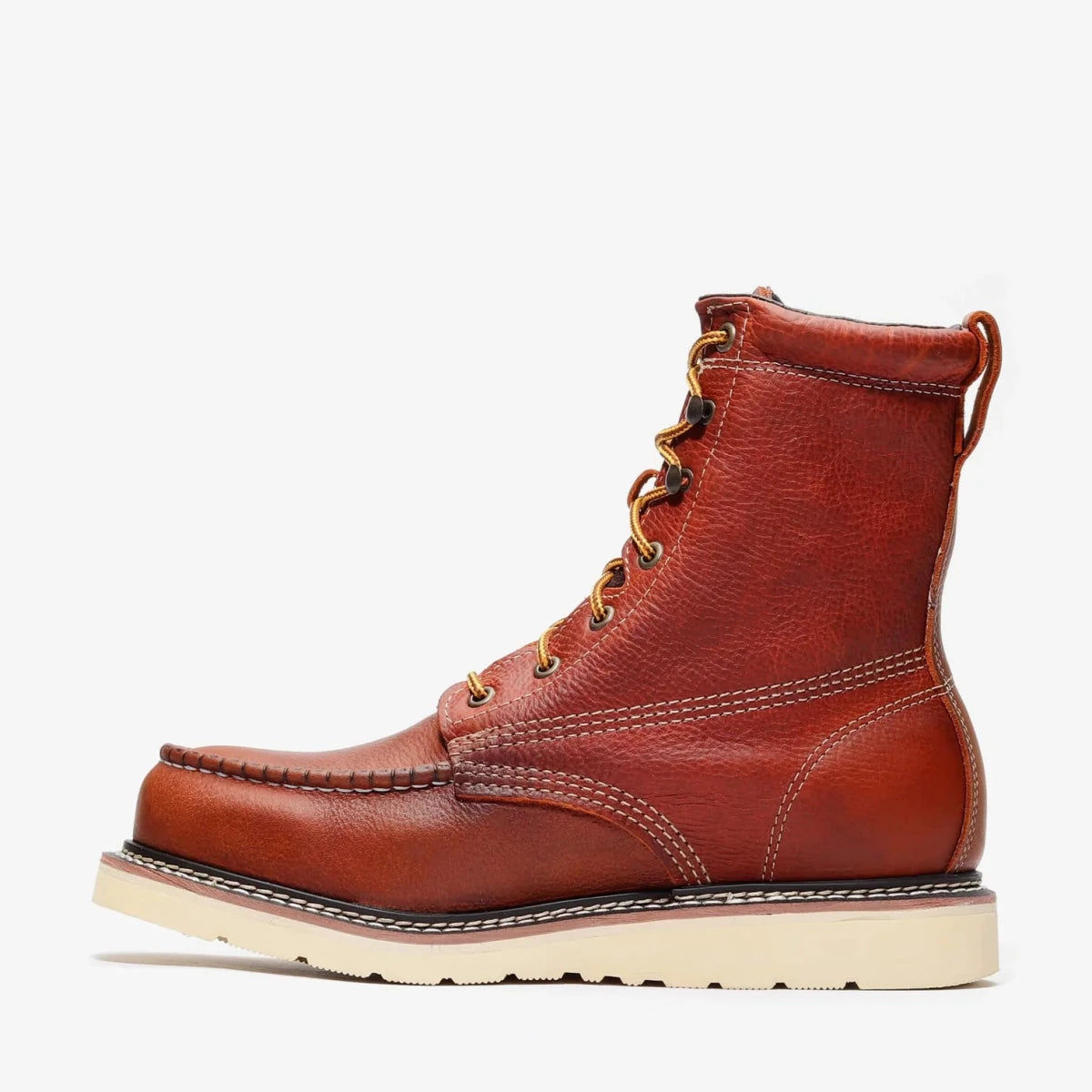 Bonanza Frontier Classic 8” Moc Toe Work Boot – Golden Brown - OriginalWestern.com