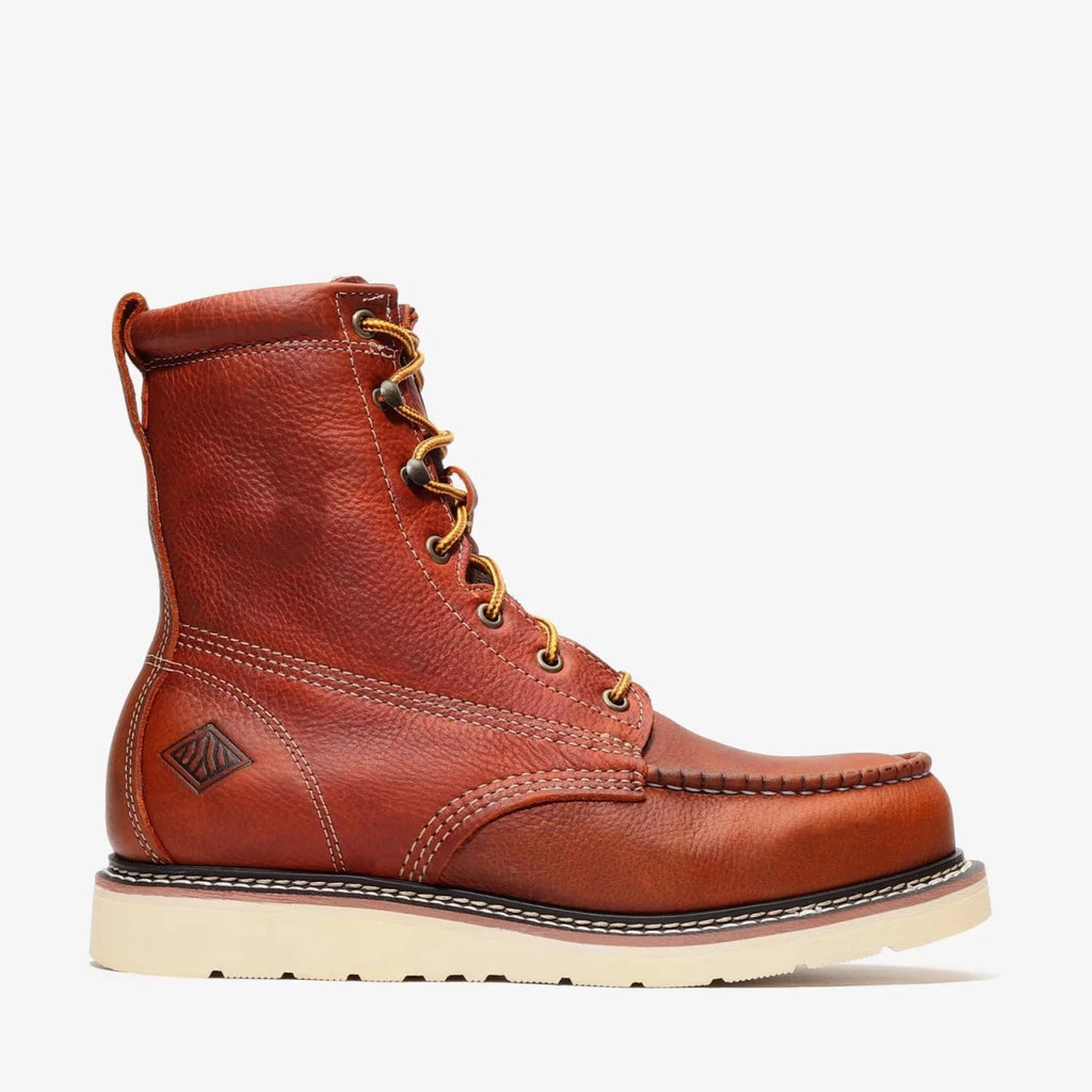 Bonanza Frontier Classic 8” Moc Toe Work Boot – Golden Brown - OriginalWestern.com
