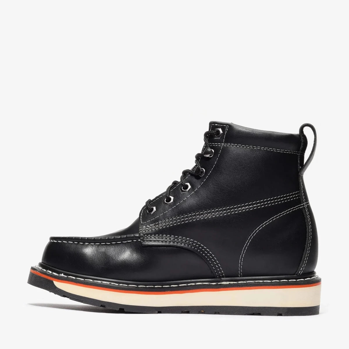 Bonanza Frontier Dual 6” Moc Toe Work Boot – Black - OriginalWestern.com
