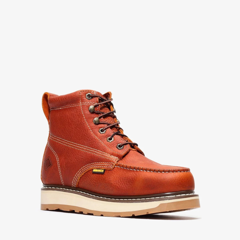 Bonanza Frontier Dual 6” Moc Toe Work Boot – Light Brown - OriginalWestern.com