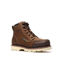 Bonanza Genuine Leather FRONTIER PRO 6" Moc Toe Waterproof Work Boots - Brown - OriginalWestern.com