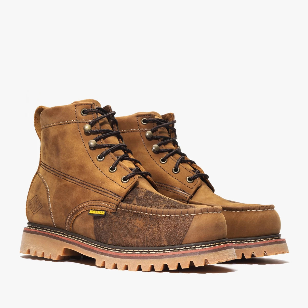 Bonanza Heritage Aztec 6” Moc Toe Work Boot – Brown - OriginalWestern.com
