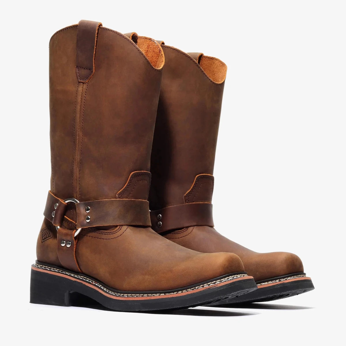 Bonanza Nomad 10” Harness Riding Work Boot – Crazy Brown - OriginalWestern.com