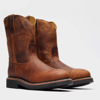 Bonanza Rancher Classic 10” Wellington Steel Toe Work Boot–Crazy Brown - OriginalWestern.com