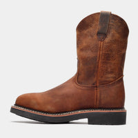 Bonanza Rancher Classic 10” Wellington Steel Toe Work Boot–Crazy Brown - OriginalWestern.com
