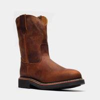 Bonanza Rancher Classic 10” Wellington Steel Toe Work Boot–Crazy Brown - OriginalWestern.com