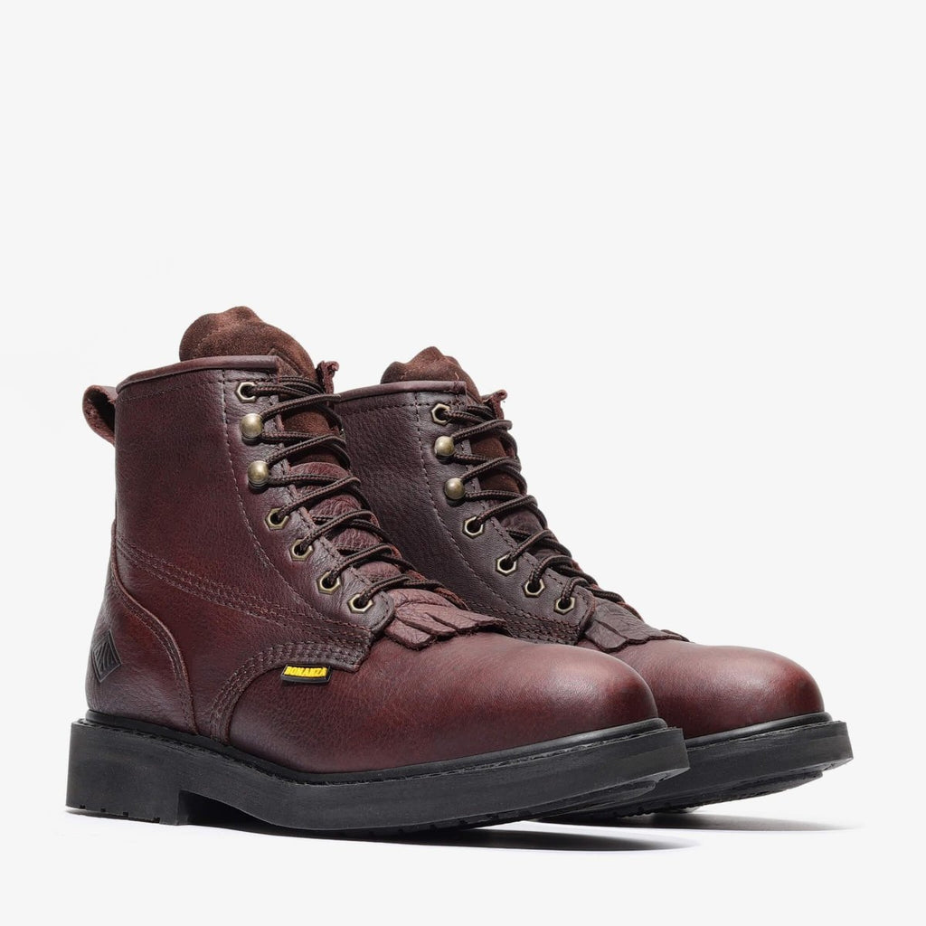Bonanza Rancher Classic 6” Lacer Work Boot– Dark Brown - OriginalWestern.com
