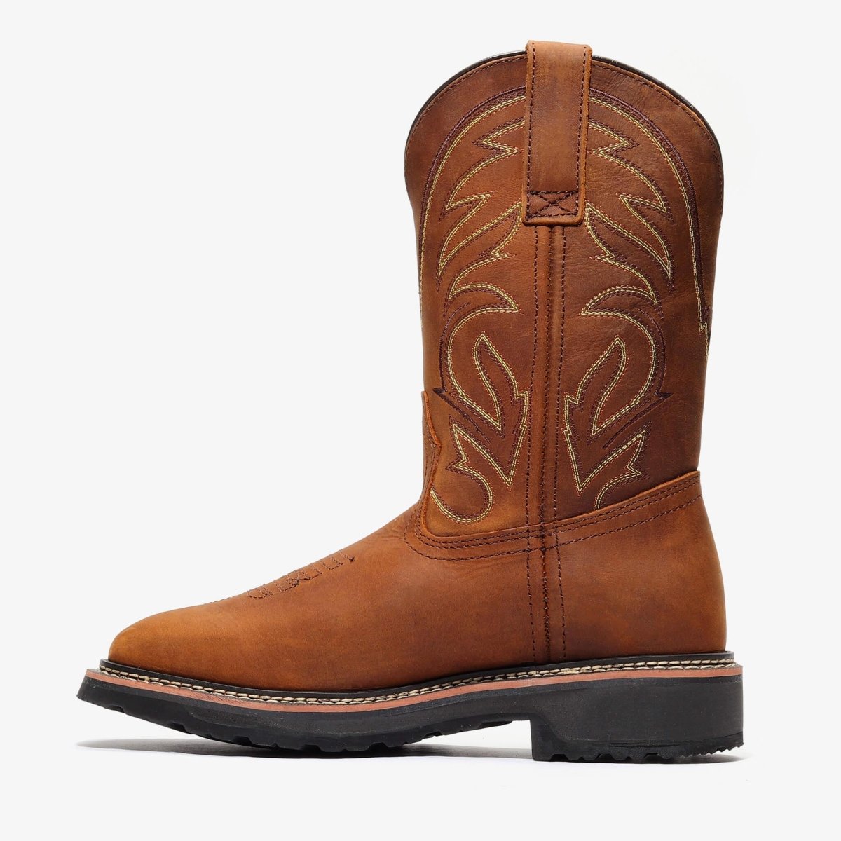 Bonanza Rancher Grit 12” Steel Toe Wellington Work Boots – Crazy Brown - OriginalWestern.com