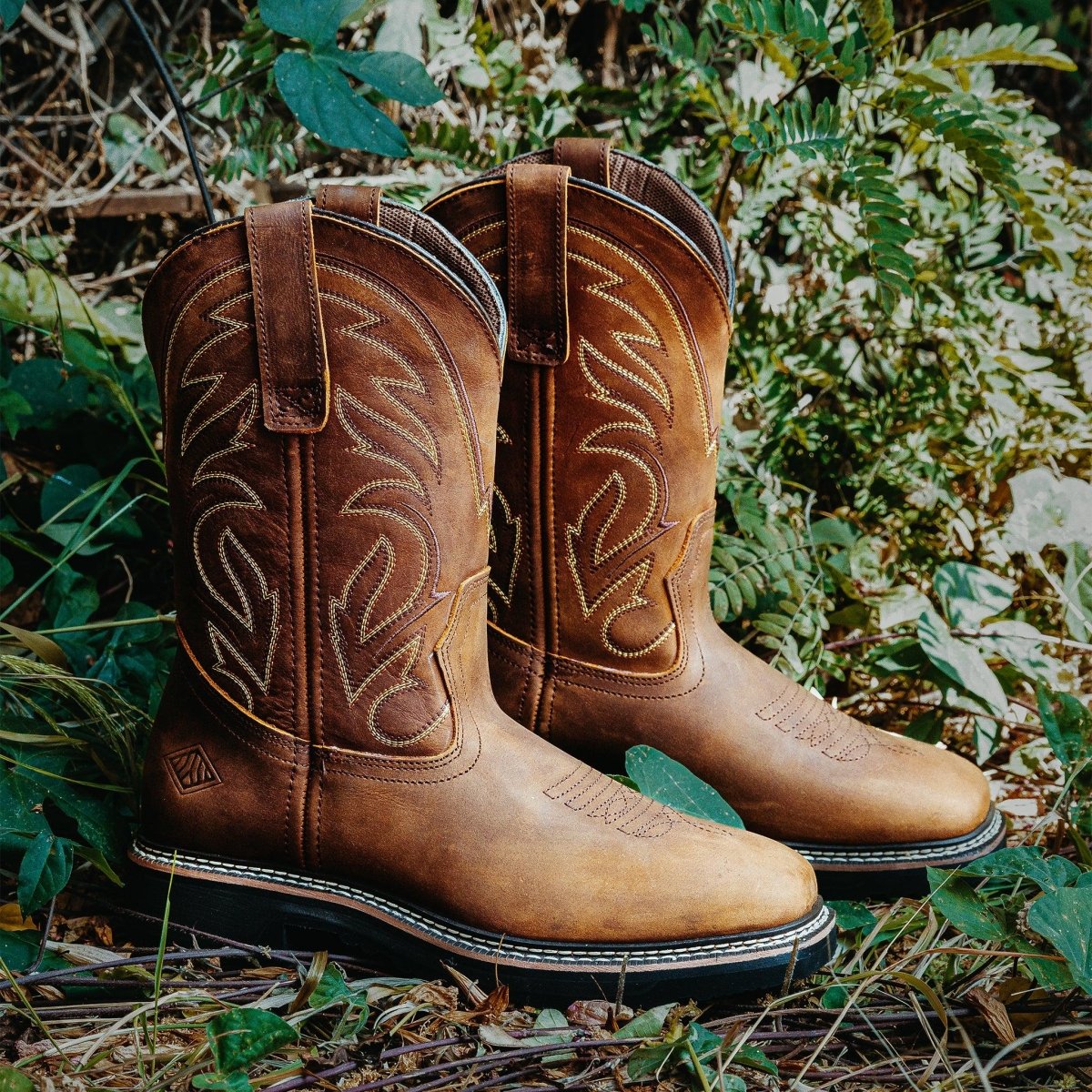 Bonanza Rancher Grit 12” Steel Toe Wellington Work Boots – Crazy Brown - OriginalWestern.com