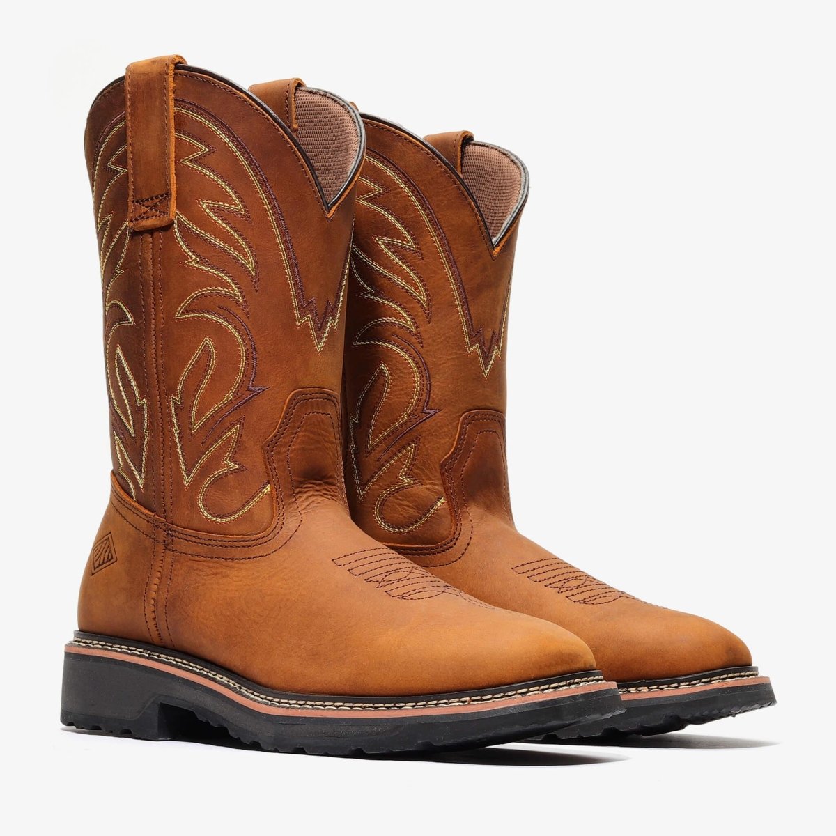 Bonanza Rancher Grit 12” Steel Toe Wellington Work Boots – Crazy Brown - OriginalWestern.com