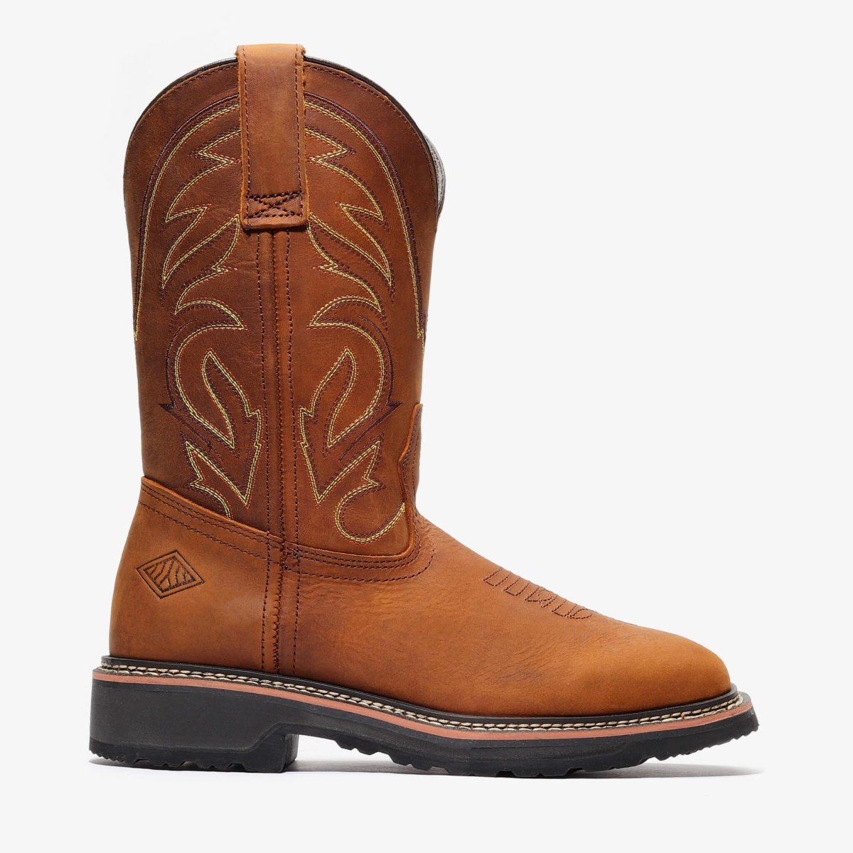 Bonanza Rancher Grit 12” Steel Toe Wellington Work Boots – Crazy Brown - OriginalWestern.com