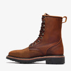 Bonanza Rancher Grit 8” Square Toe Lacer Work Boot – Crazy Brown - OriginalWestern.com