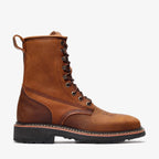 Bonanza Rancher Grit 8” Square Toe Lacer Work Boot – Crazy Brown - OriginalWestern.com