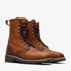 Bonanza Rancher Grit 8” Square Toe Lacer Work Boot – Crazy Brown - OriginalWestern.com