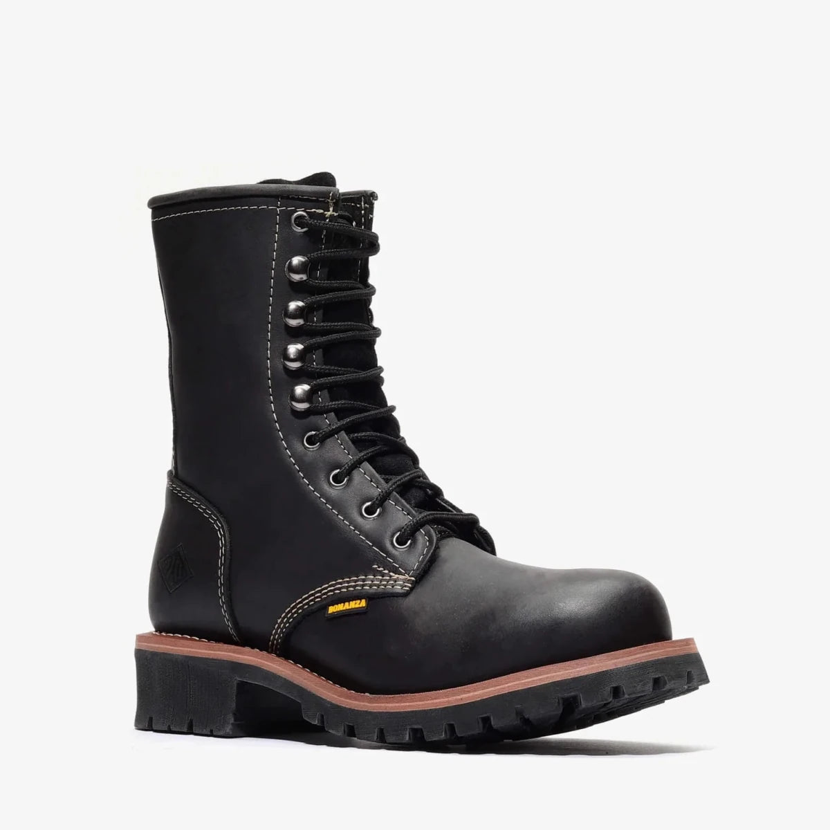 Bonanza Sierra 9” Logger Steel Toe Work Boot – Black - OriginalWestern.com