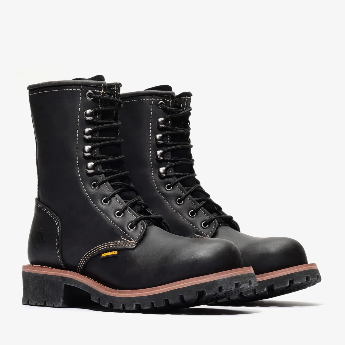 Bonanza Sierra 9” Logger Steel Toe Work Boot – Black - OriginalWestern.com