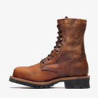 Bonanza Sierra 9” Logger Work Boot – Brown - OriginalWestern.com