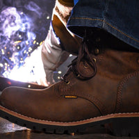 Bonanza Sierra 9” Logger Work Boot – Brown - OriginalWestern.com