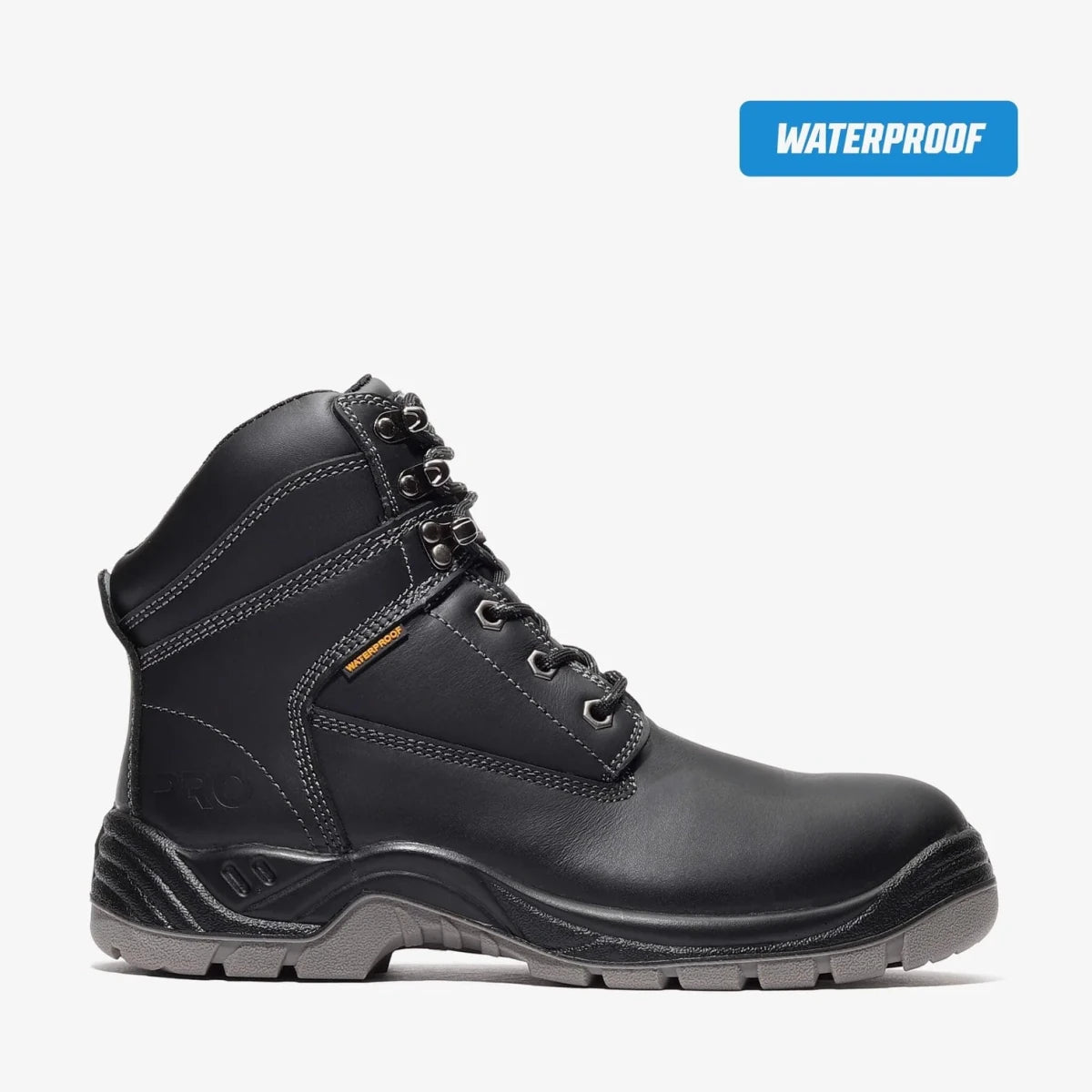 Bonanza Titan Pro 7” Plain Toe Waterproof Work Boot – Black - OriginalWestern.com