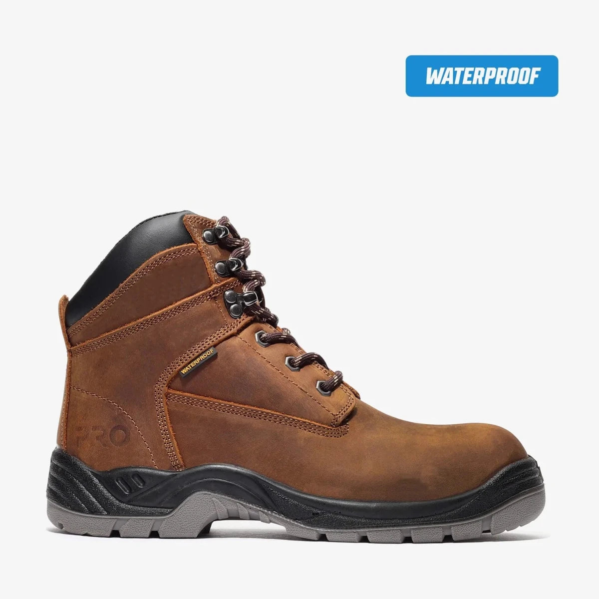 Bonanza Titan Pro 7” Plain Toe Waterproof Work Boot – Brown - OriginalWestern.com