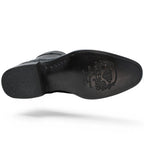 White Diamonds Men's Genuine Caiman Belly Short Cowboy Boots with Zipper – Black
