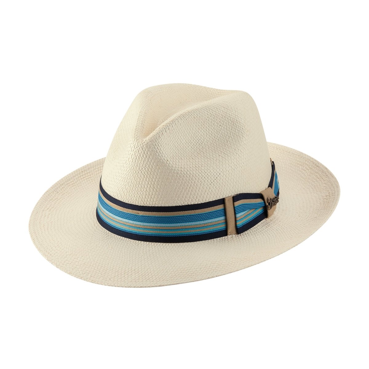 Brittoli COASTLINE Genuine Panama Straw Fedora - OriginalWestern.com
