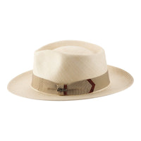 Brittoli FOUNDER Genuine Panama Straw Fedora - Natural - OriginalWestern.com
