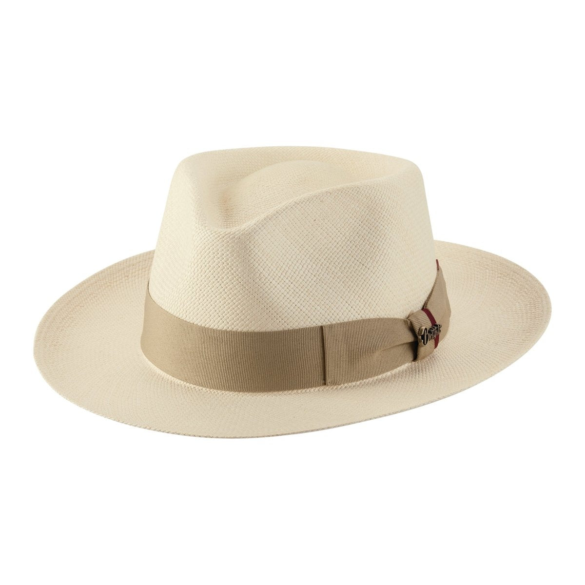 Brittoli FOUNDER Genuine Panama Straw Fedora - Natural - OriginalWestern.com