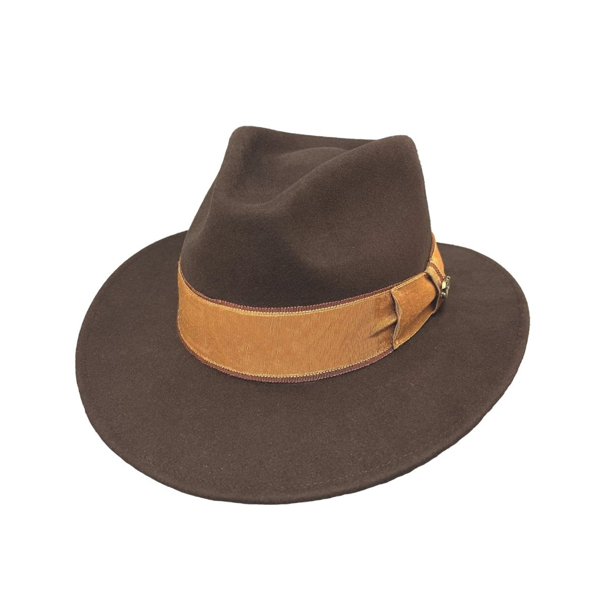 Brittoli FURORE Premium Australian Wool Felt Fedora - Chocolate - OriginalWestern.com