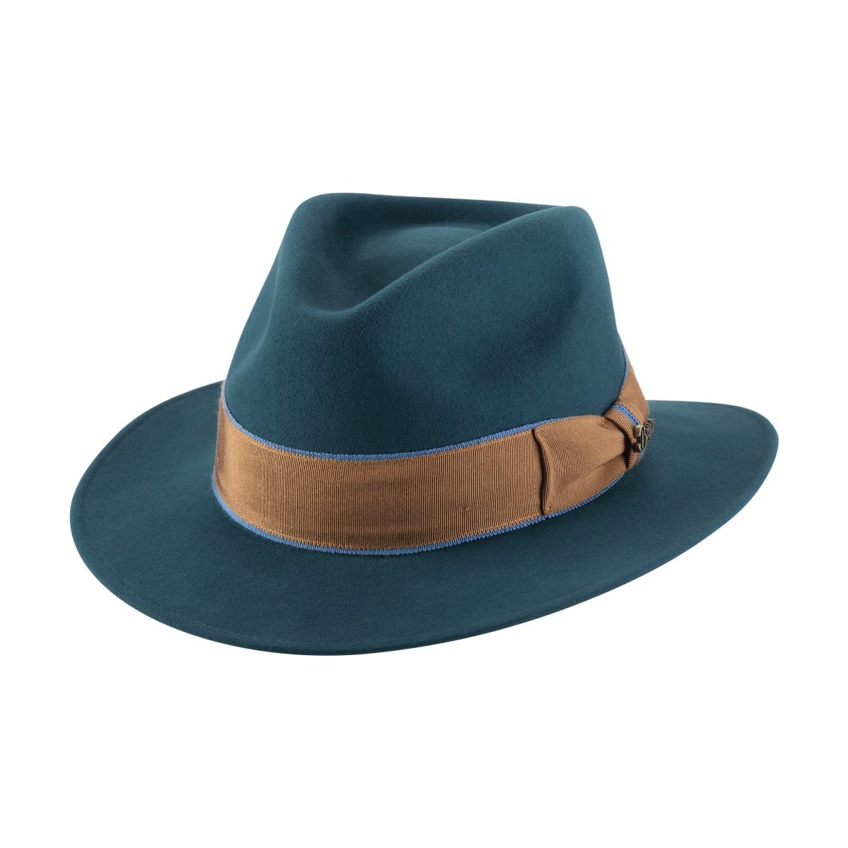 Brittoli FURORE Premium Australian Wool Felt Fedora - Turquoise - OriginalWestern.com