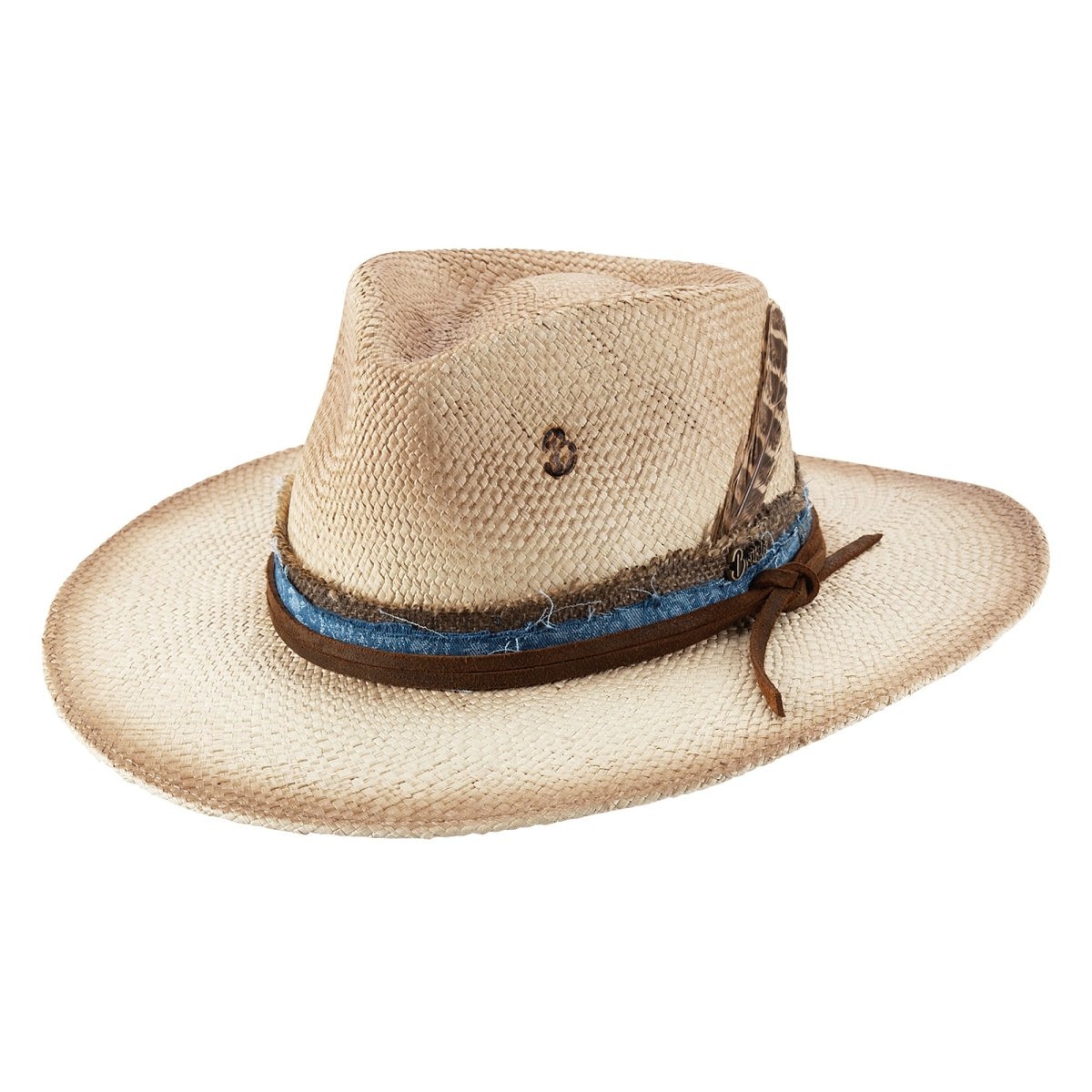 Brittoli GOLDEN HOUR Genuine Panama Straw Fedora - OriginalWestern.com