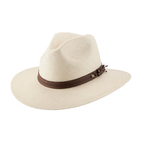 Brittoli OPEN LAND Genuine Panama Straw Outback Hat - Natural - OriginalWestern.com